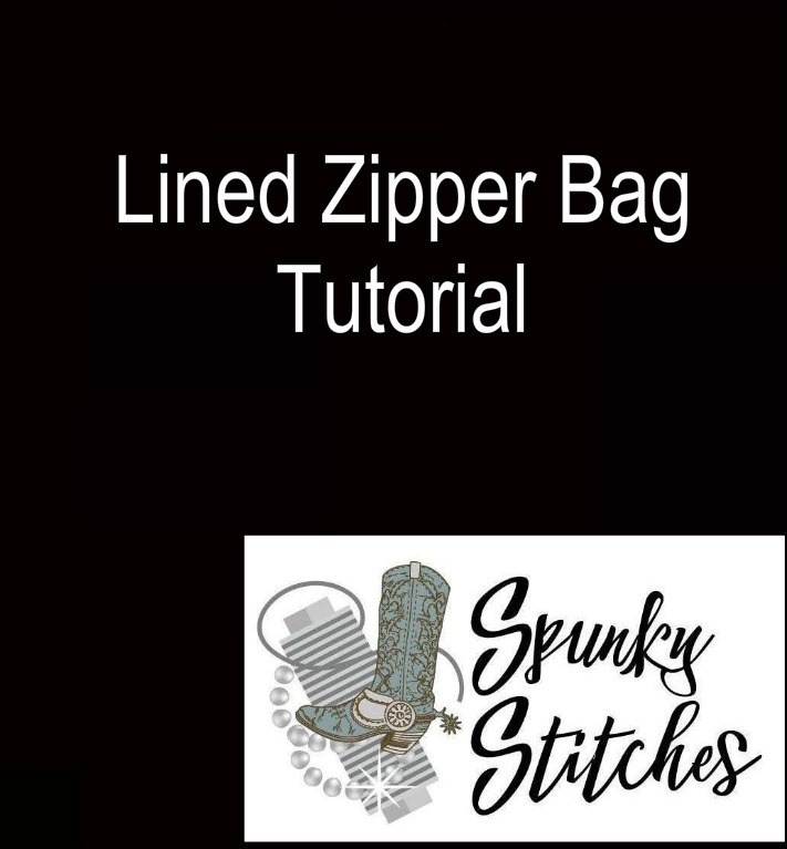 Video Tutorial for how to make a Lined Zipper Bag in the hoop embroidery file by spunky stitches!
