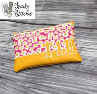 Zipper Bag in the hoop Embroidery file By Spunky stitches