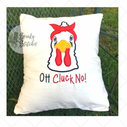 Cluck NO Chicken with Bandana Applique in 4 sizes