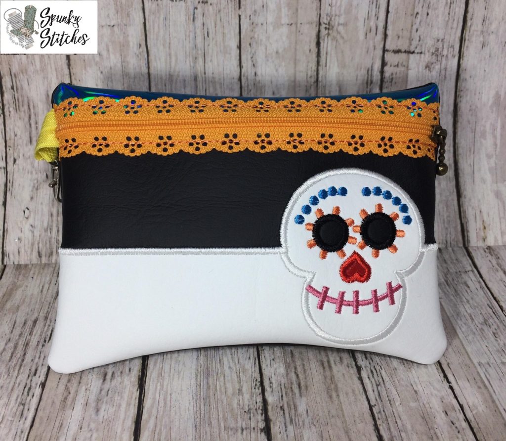 Sugar Skull Zipper Bag