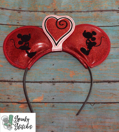 boy mouse and girl mouse Love ears Slider with Heart Flasher Headband Slider 3 files