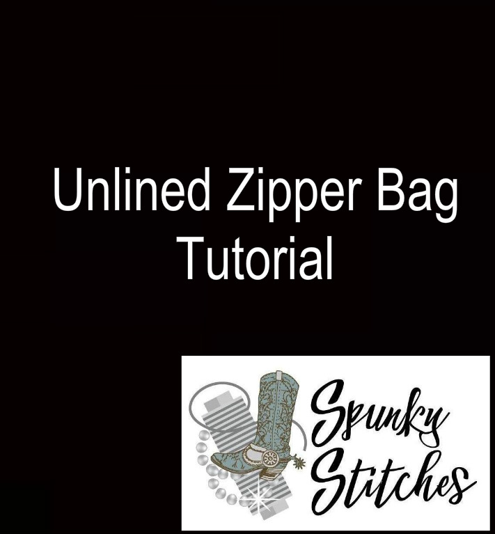 Video Tutorial for how to make a unLined Zipper Bag in the hoop embroidery file by spunky stitches!