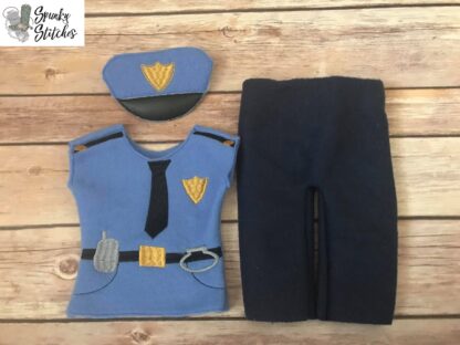 18in Police Officer set, top, pants and hat