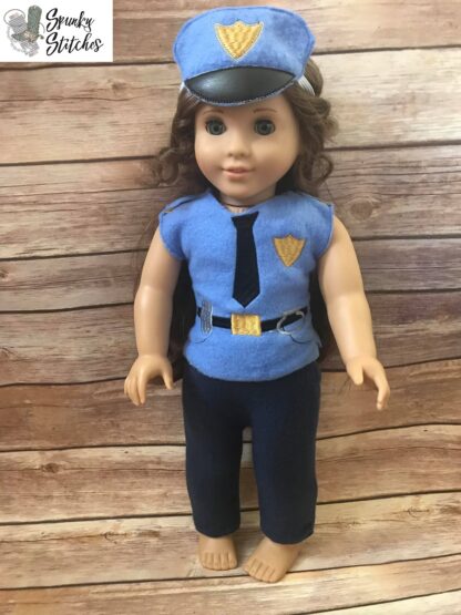 18in Police Officer set, top, pants and hat - Image 2