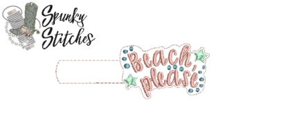 beach please key fobin the hoop embroidery design by spunky stitches