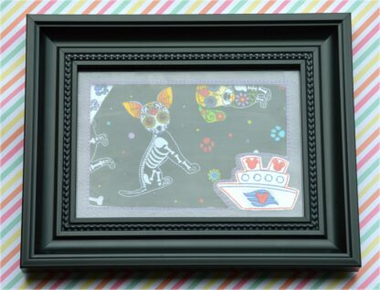 disney cruise picture frame mat in the hoop embroidery file by spunky stitches