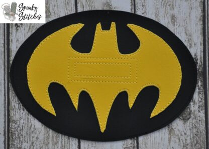batman silverware holder in the hoop embroidery file by spunky stitches