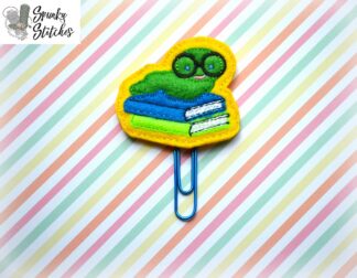 book worm feltie in the hoop embroidery file by spunky stitches
