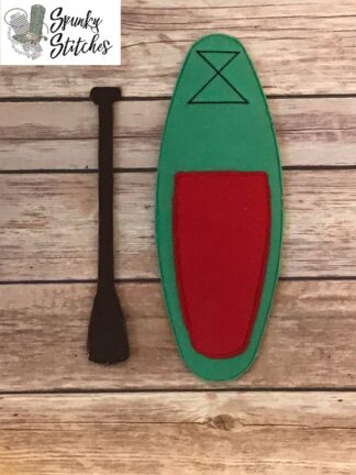paddle board Elf costume in the hoop embroidery file by spunky stitches