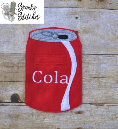 Cola Silverware Holder in the hoop embroidery file by spunky stitches