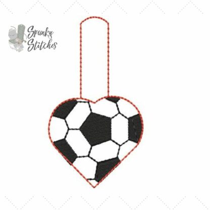 Heart Soccer Key Fob