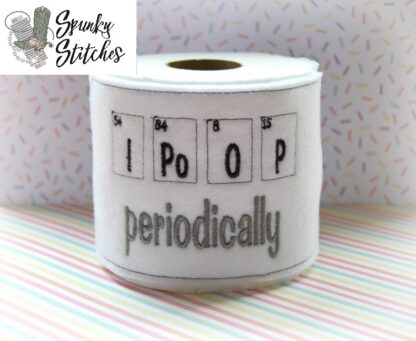poop periodically toilet paper wrap in the hoop embroidery file by spunky stitches