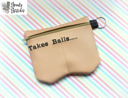 Takes Balls Zipper Bag