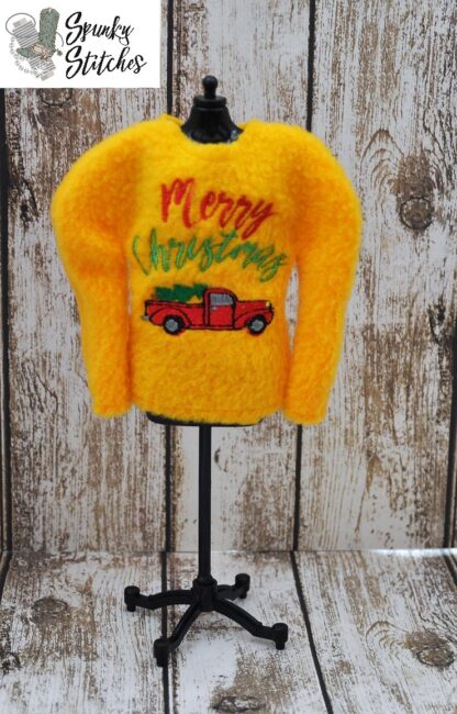 Elf Merry Christmas with vintage truck Shirt