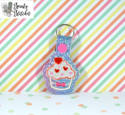 Valentine Cupcake Key Fob