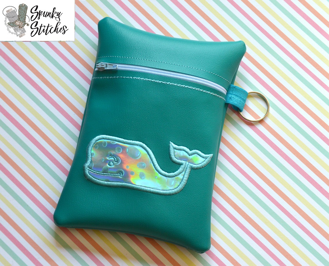 Whale Vertical Zipper Bag