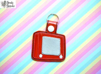 Etch a sketch Key Fob in the hoop embroidery file by Spunky stitches