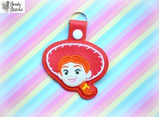 Jessie Key Fob in the hoop embroidery file by Spunky stitches