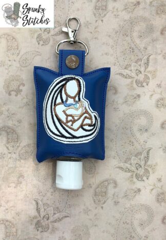 Pocahontas Hand Sanitizer Holder Key Fob in the hoop embroidery file by Spunky stitches