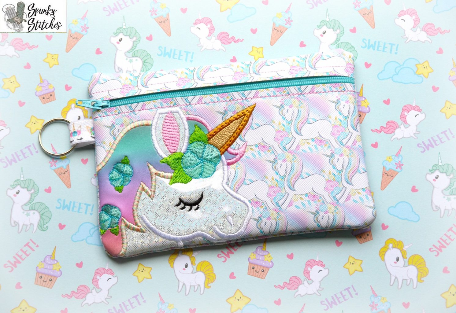 Sleepy Unicorn Zipper Bag