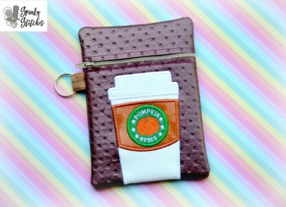 Pumpkin Spice Vertical Zipper Bag