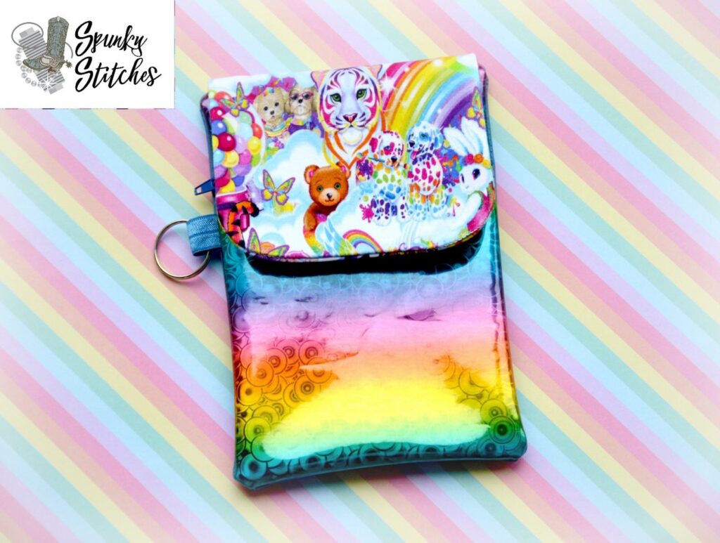 Vertical Square Top Foldover Zipper Bag