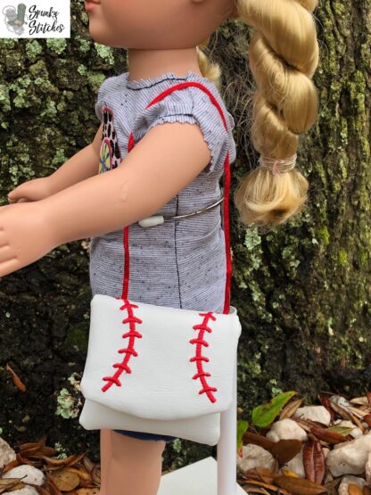 Doll Baseball Flap Zipper Bag