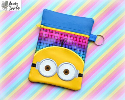 Minion with 2 eyes Zipper Bag