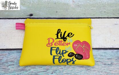 Life is Better in Flip Flops Zipper Bag