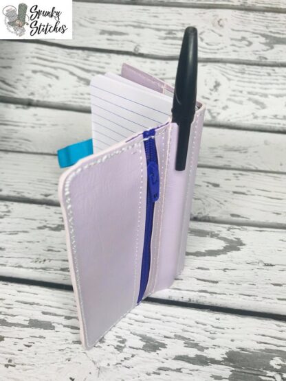 Bruni Mini Notebook Cover with Zipper Pocket - Image 2