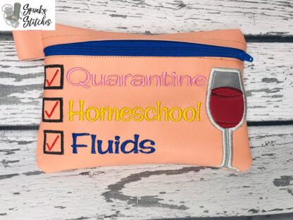 Quarantine, Homeschool, Fluids Zipper Bag - Image 2