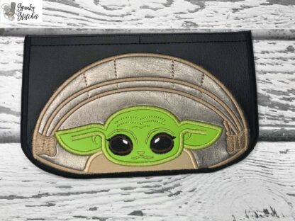 Baby Green Guy Split Pod Trifold Zipper Wallet Top ADD ON (wallet isn't included)