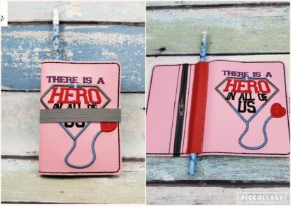 Hero In Us Mini Notebook Cover with Zipper Pocket