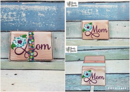 Flower Mom Mini Notebook Cover with Zipper Pocket