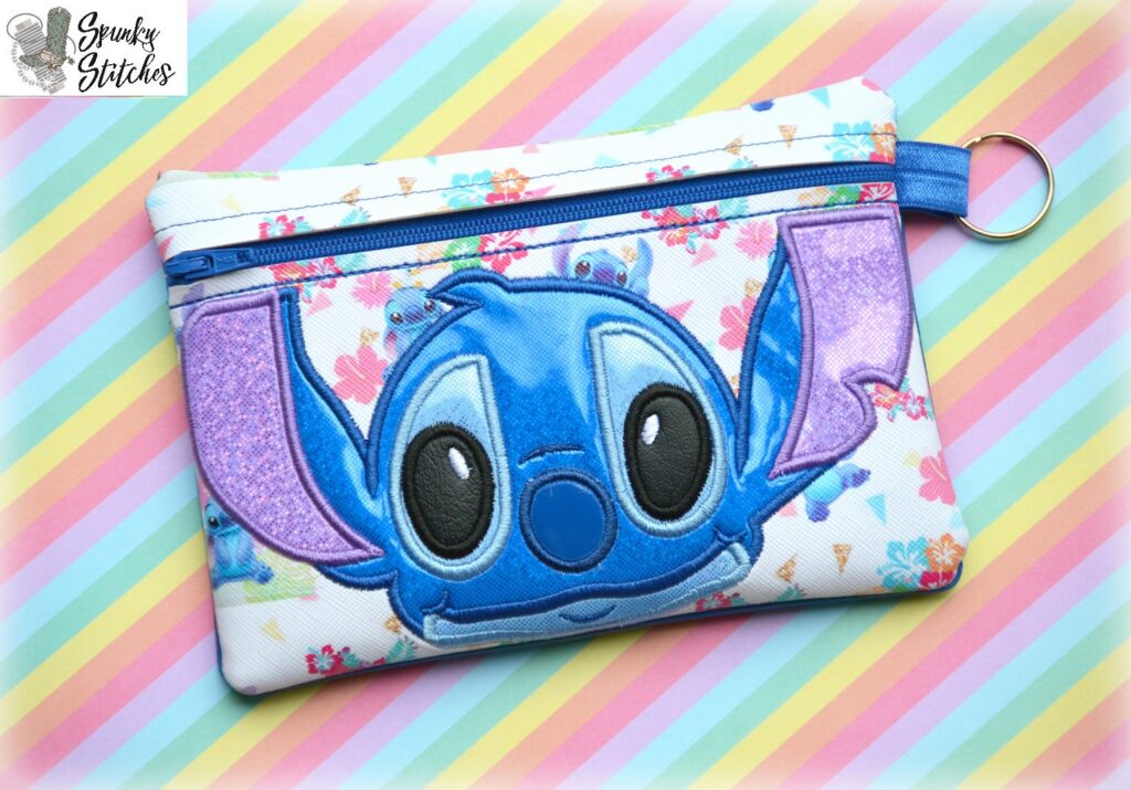 Stitch Alien Zipper Bag