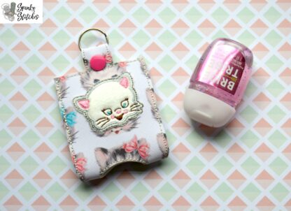 Vintage Kitty Sanitizer Holder Key Fob