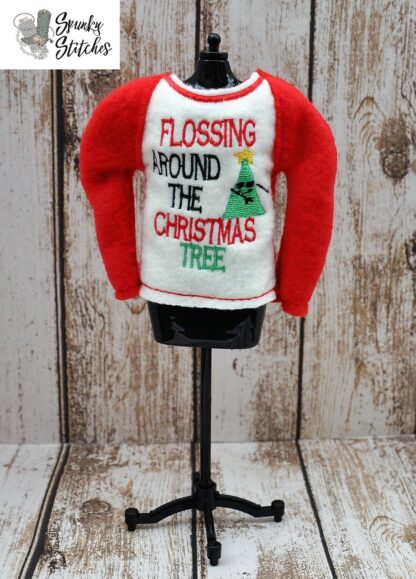 Elf Flossing Around the Christmas Tree Shirt