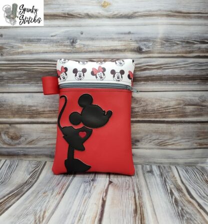 girl mouse Silhouette Zipper Bag