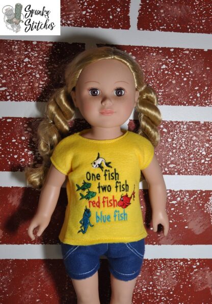 14in Doll One Fish Shirt