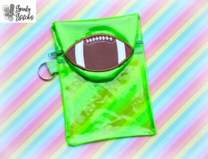 Vertical Football Zipper Bag