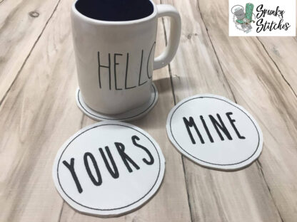 Yours and Mine Coasters/Mug Rug