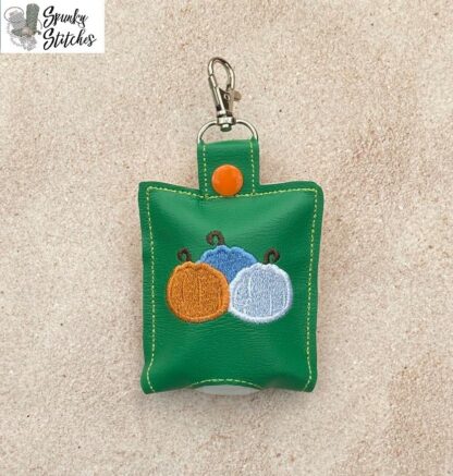 Pumpkin Trio Sanitizer Holder Key Fob