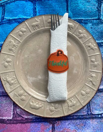 Thankful Pumpkin Napkin Ring