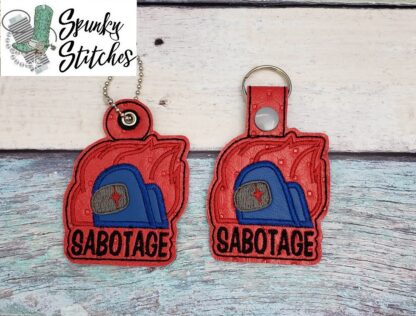 Sabotage Key Fob and Zipper Pull