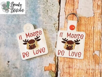 Moose Be Love Key Fob and Zipper Pull