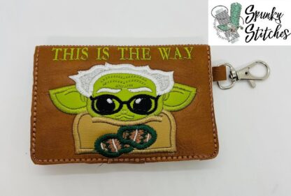 Bernie Green Guy with Mittens Mini Zipper Wallet - Image 2