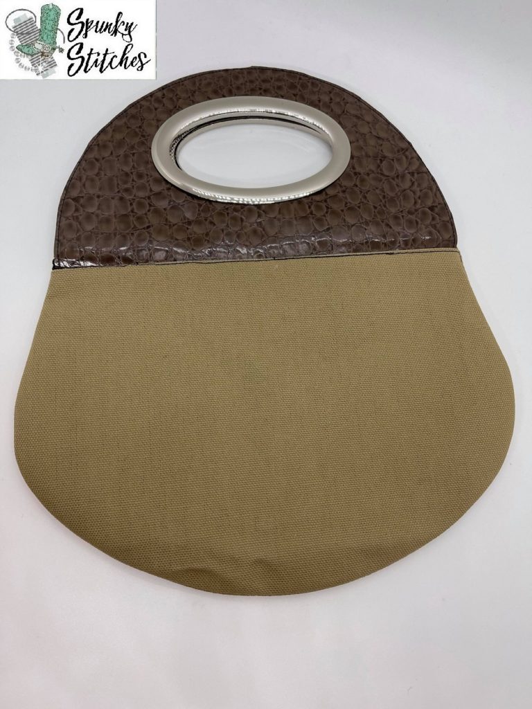 Round Zipper Bag with Oval Handle