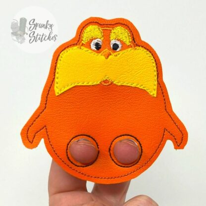 Orange Tree Guy With Mustache Two Finger Puppet