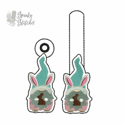 Easter Gnome Fill Key Fob and Zipper Pull