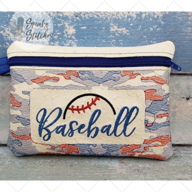 Camo Baseball Zipper Bag